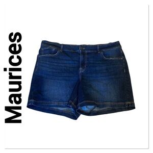 MAURICE’S Denim Shorts size 18w Dark Wash